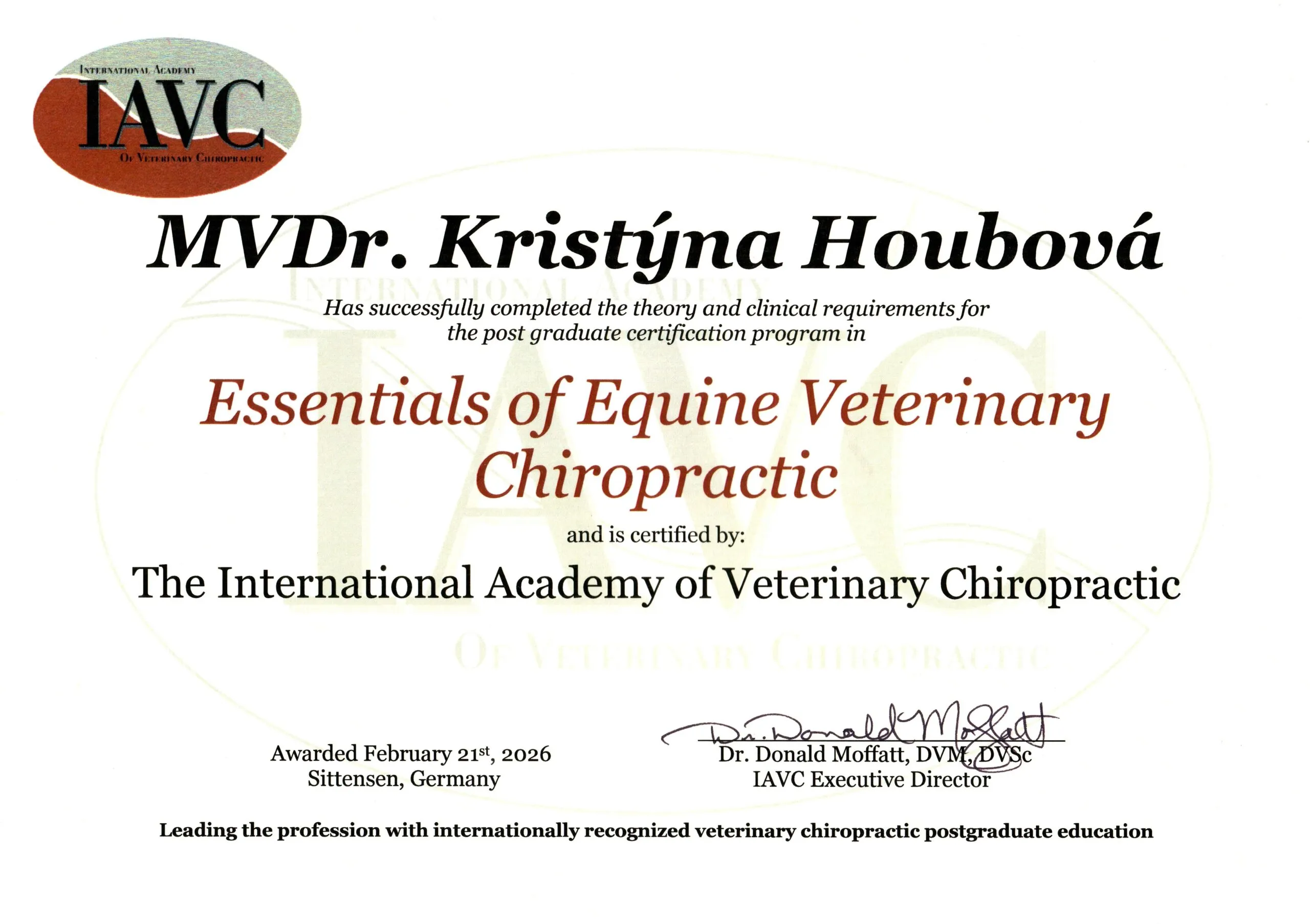 Equine Veterinary Chiropractic – IAVC